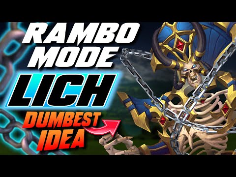 Rambo Lich ONLY and Acolytes - Neverending Acolyte Rush - WC3 - Grubby