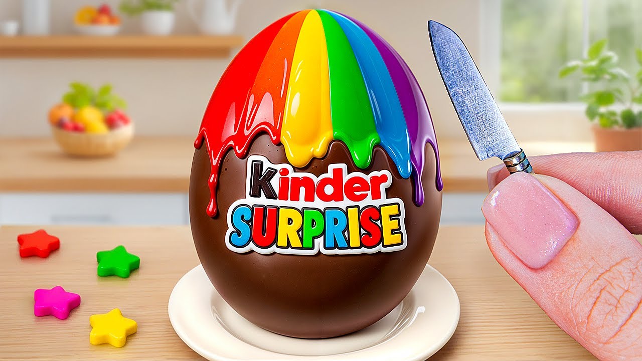 BANNED CHOCOLATE CAKE RECIPE | Satisfying Kinder Surprise Cake Decorating