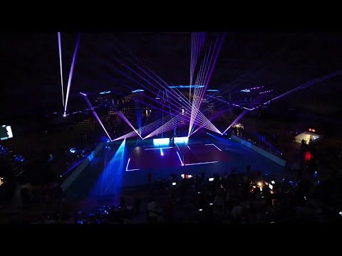 Multimedia Laser Show Example | Superfinals of Slovak Cup Volleyball 2020 - By Kvant Show Production