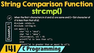 String Comparison Function - strcmp()