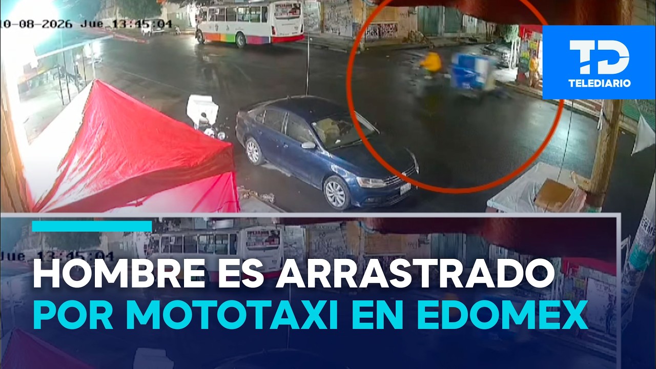 Hombre es arrastrado por mototaxi en Chimalhuacán, Edomex; conductor iba a exceso de velocidad