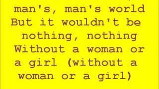 Glee It&#39;s a Man&#39;s Man&#39;s Man&#39;s World with lyrics