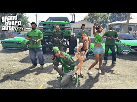 FRANKLIN & GROVE STREET FAMILES TAKEOVER GROVE STREET IN GTA 5!!!