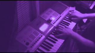 Logan jamming on the keyboard (Yamaha PSR-E413)