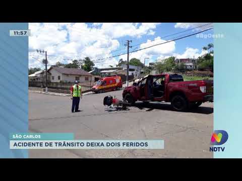 São Carlos: Acidente de trânsito deixa dois feridos