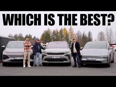 Tesla Model Y vs. Xpeng G6 vs. Skoda Enyaq | Reichweitentest bei 120 km/h (75 mph)