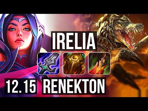 IRELIA vs RENEKTON (TOP) | Quadra, 7 solo kills, Legendary, 300+ games | KR Master | 12.15