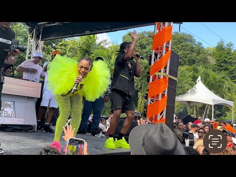 Nailah Blackman x Lyrikal perform “Best Self” at Rise N’Roast cooler fete