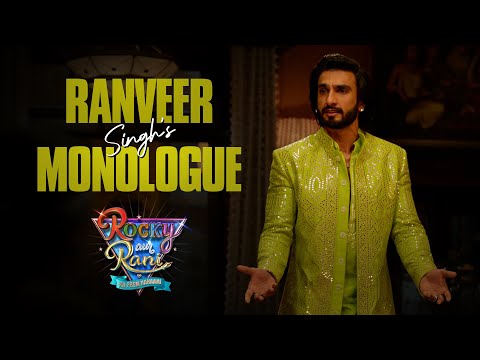 Ranveer Singh's Monologue | Rocky Aur Rani Kii Prem Kahaani  | Ranveer Singh | Karan Johar