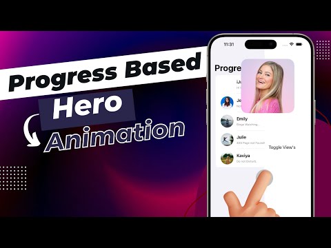 SwiftUI Progress Based Hero Animation Effect - Custom Matched Geometry Effect - iOS 17 - Xcode 15 thumbnail