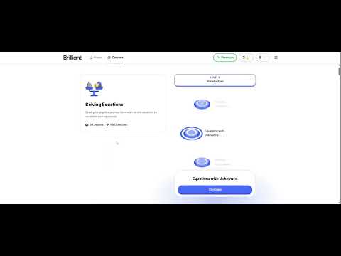 Brilliant.org introduction and first exercise (Finding unknowns) #learning