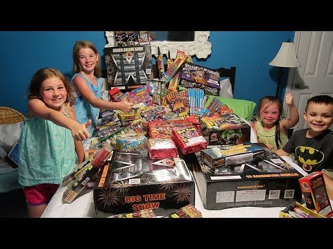LOTS OF FIREWORKS !! MY 2018 $1400 FIREWORK STASH FOR 4TH OF JULY!!