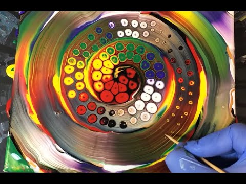 Chameleon Spiral - Acrylic Pouring