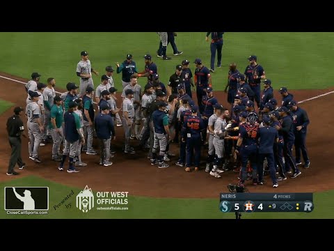 Ejections 059-62 - Chris Guccione Ejects Mariners & Astros During 9th Inning HBP, Bench-Clearing