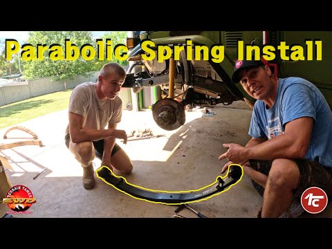 Parabolic spring install on a 40 series Landcruiser - Minty get an upgraded