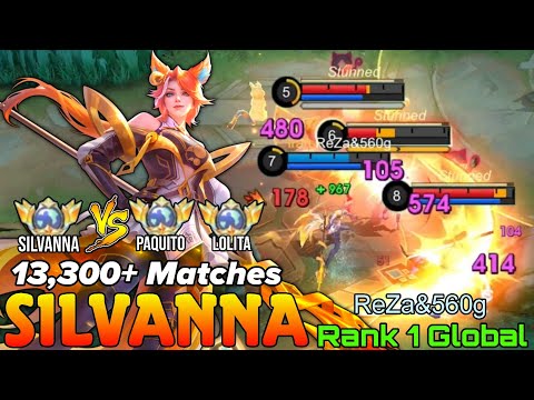 Meowkin Silvanna 13,300+ Matches VS Top Global Enemies - Top 1 Global Slivanna by ReZa&560g - MLBB