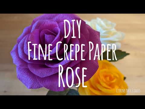 DIY Fine Weight Crepe Paper Rose