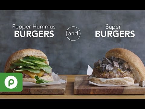 Super Burgers and Pepper Hummus Burgers. A Publix...