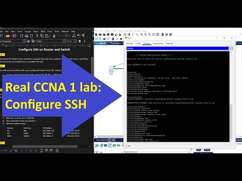 CCNA Lab: Configure SSH on Router and Switch - Real CCNA 1 lab demo 02