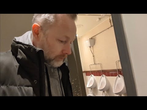 Nighttime walk in the cold for a hot cuppa