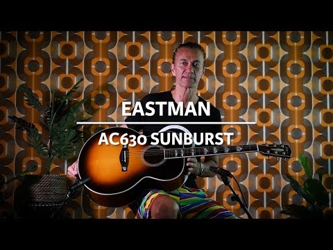 2023 Eastman AC630-SB - Sunburst | Vollmassive Jumbo SJ-200 Style Westerngitarre Engelmann Fichte Flammenahorn Ebenholz Griffbrett Abalone Inlays | CoA OHSC Bild 25