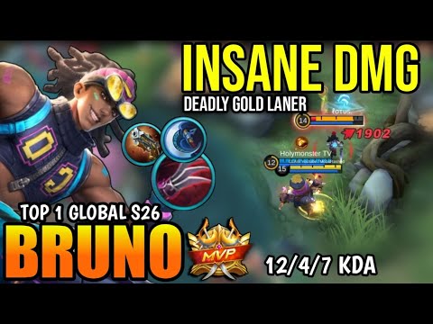 BRUNO BEST BUILD 2023 | BUILD TOP 1 GLOBAL BRUNO GAMEPLAY | MOBILE LEGENDS