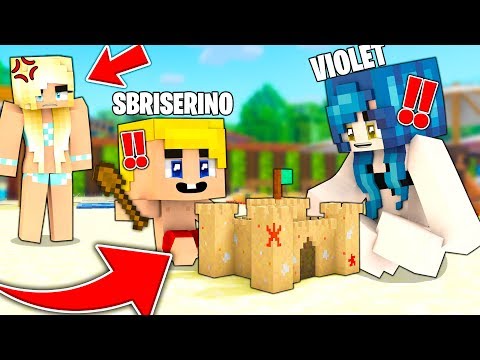 SBRISERINO GIOCA *TROPPO* CON VIOLET IN SPIAGGIA!! - Minecraft Divertente