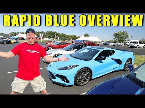 2020 Corvette Rapid Blue Color up close view for the 2020 Corvette Stingray C8 Video