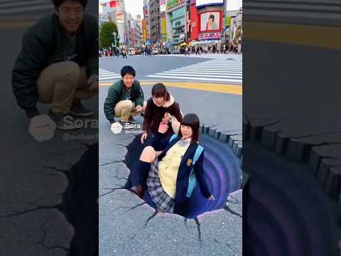 ストリートアートの穴と思ったら...