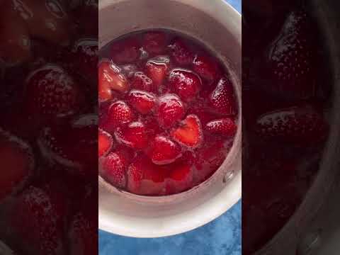 Making a Strawberry Simple Syrup
