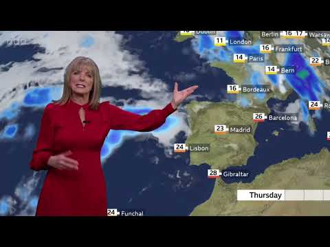 Louise Lear Europe weather forecast BBC October 22nd 2025