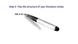 Writing a literature review for a journal article