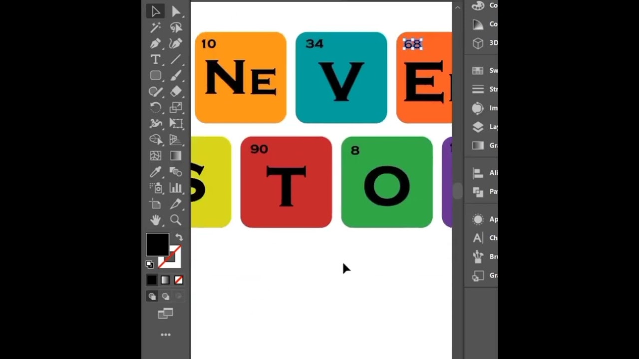 Periodic table Style Logo Design 📊 | #graphicdesigner | #tutorials | #shorts | #vectorart | #logos