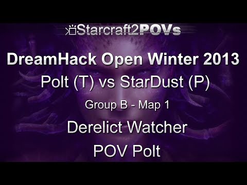 SC2 HotS - DreamHack Winter 2013 - Polt vs StarDust - Group B - Map 1 - Derelict Watcher - Polt