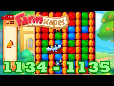 Farmscapes Level 1134 - 1135 HD Gameplay Walkthrough | 3 - match game | android | ios | GameGo Game