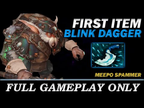 China Meepo Spammer First Item Blink Dagger - Full Gameplay Meepo #153