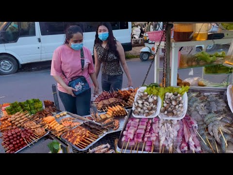 Phnom Penh street food, delicious seafood | Cambodian street food 2021