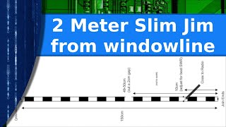 Ham Radio - A 2 meter Slim Jim from window line.