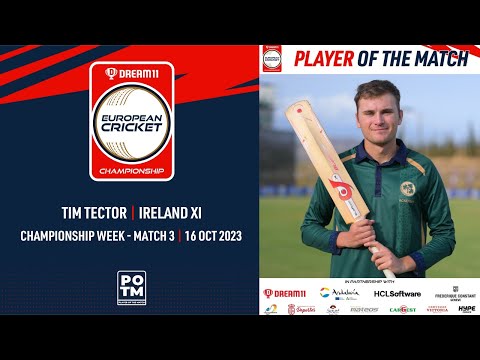 POTM: T.Tector - ESP vs IRE-XI | Highlights | Dream11 ECC23 | 16 Oct 2023 | ECC23.087