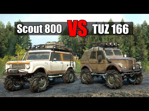 Snowrunner Scout 800 vs TUZ 166 | American V Russian Scout