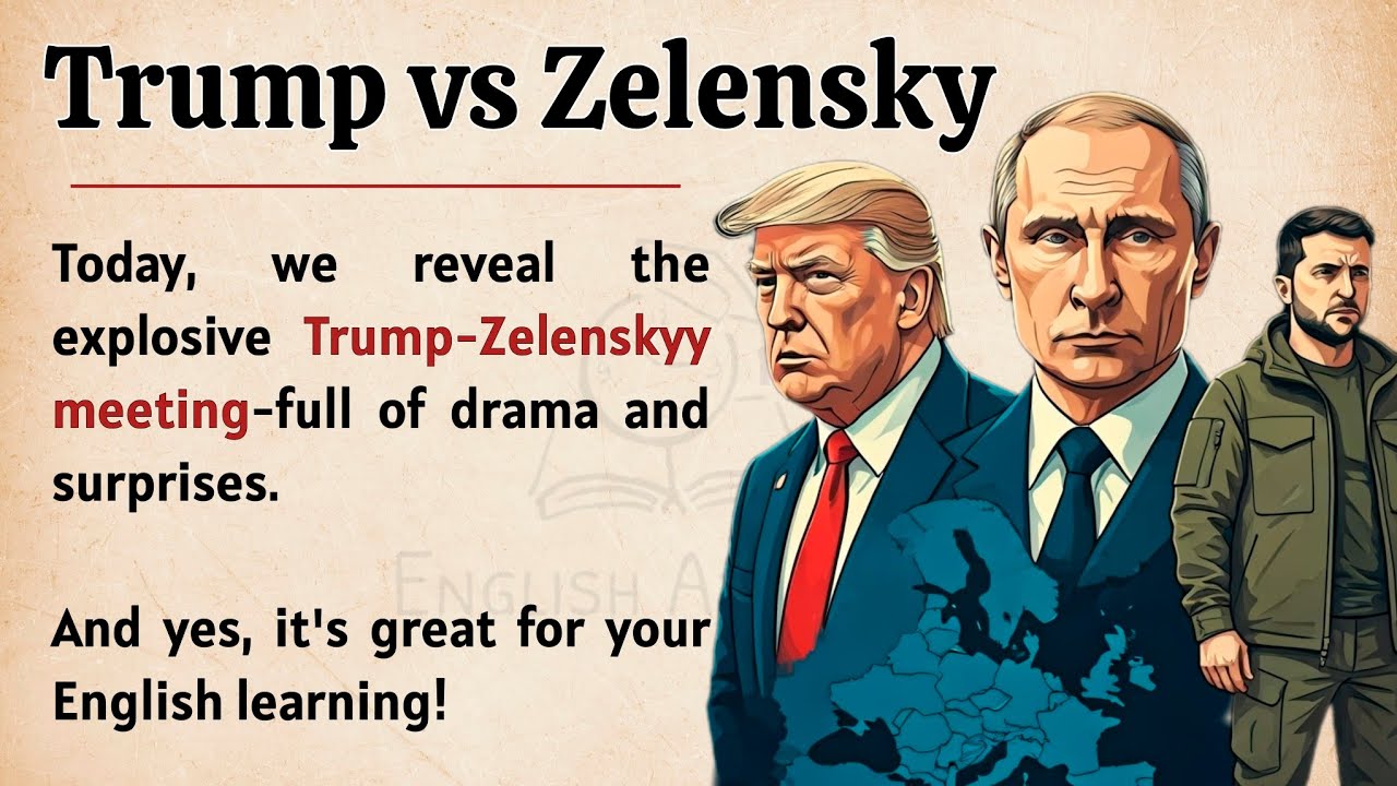 Trump vs Zelensky || Graded Reader || Story Level 1 🔥|| English Listening & Speaking Practice ✅