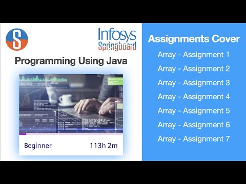 Infosys Springboard Lex Assignment Answers Array Programming Using Java