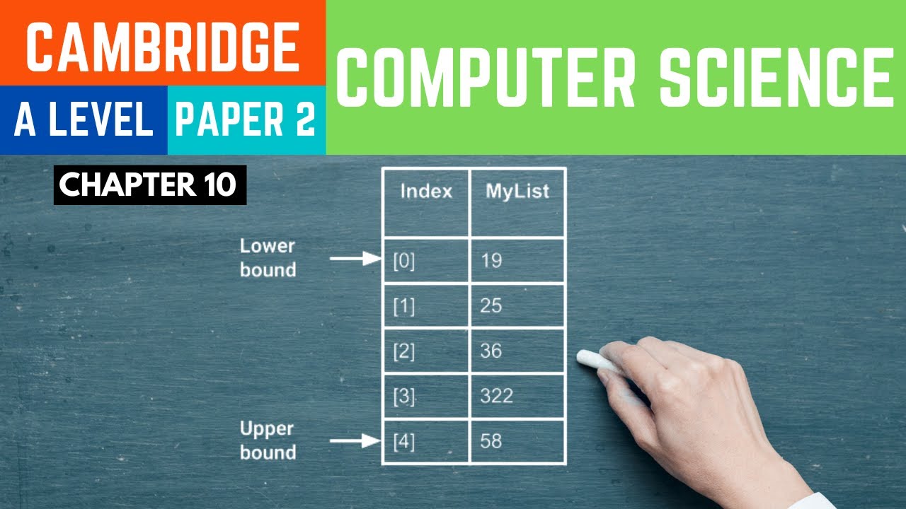 A Level Computer Science 9618 Paper 2: 1D Array