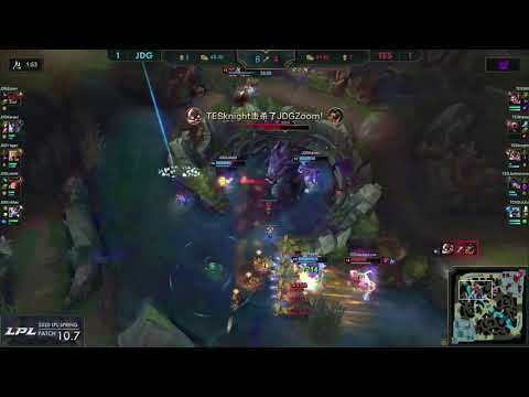 (PRO LPL) 2020, TES Knight and JackeyLove insane 2v5 against JDG