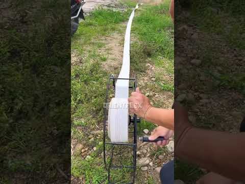 flat hose pipe lay flat irrigation hose hand cranked coiler #shorts #gadgets #smartwork #tipsandtric