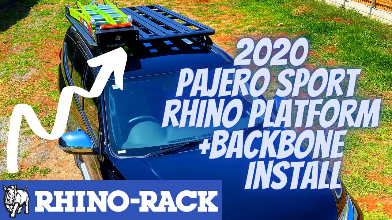 Rhino rack pioneer platform + backbone installation for 2020 pajero sport