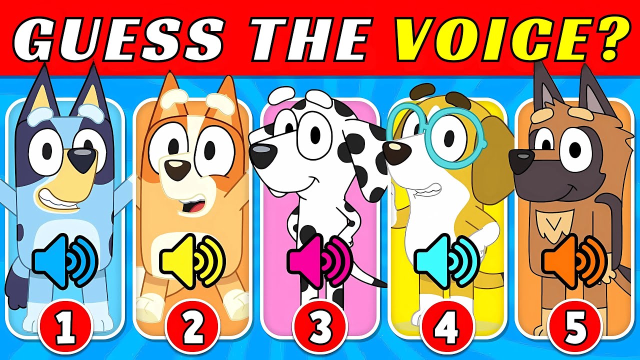🔊 Guess the Bluey Characters by Their Voice 🐕✅ | Bluey Quiz Challenge