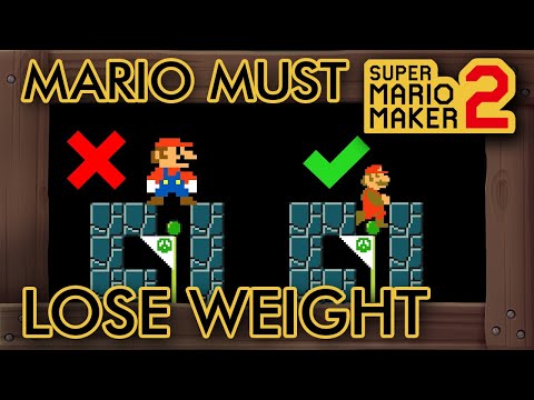 Super Mario Maker 2 - Mario Must Lose Weight to Beat This Level