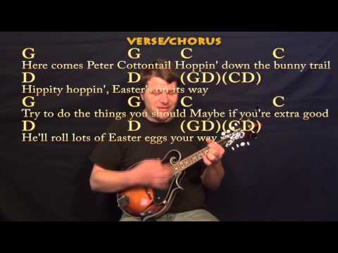 Peter Cottontail (Gene Autry) Easy Mandolin Cover Lesson with Chords and Lyrics