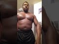 Huge 266.8 lb natural Bodybuilder Pec Dance Flexing